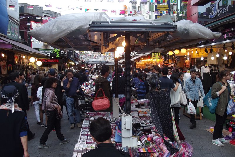 Buy socks by the bundle at market stalls